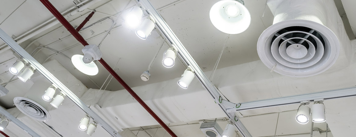 Commercial hvac air vents in office