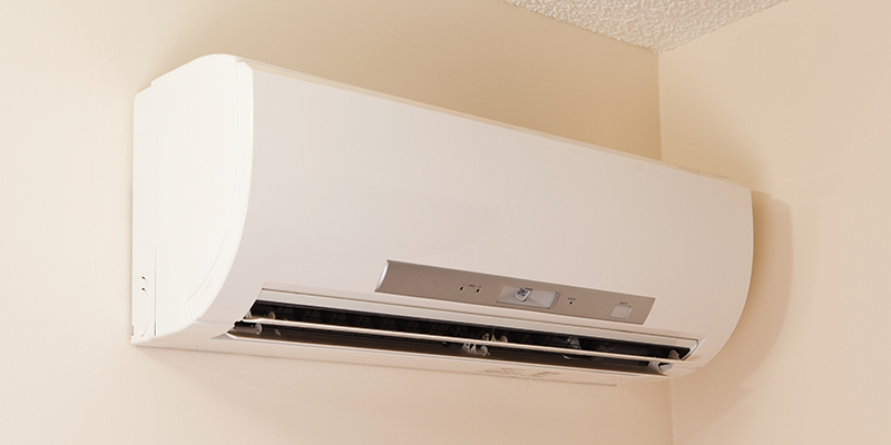 Ductless hvac cooling system on wall Ductless hvac cooling system on wall