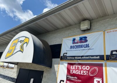 LB Chase Banner at a School